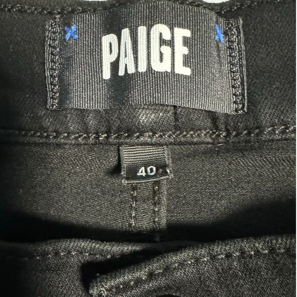 PAIGE Federal Slim Straight Black Shadow Stretch Pant Jean Men's 40 - Picture 10 of 10